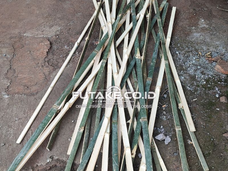Hasil Mesin Pembelah Bambu Otomatis