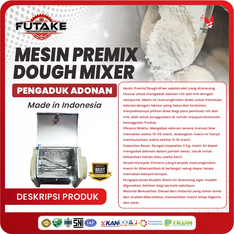deskripsi Mesin Dough Mixer 550 Watt