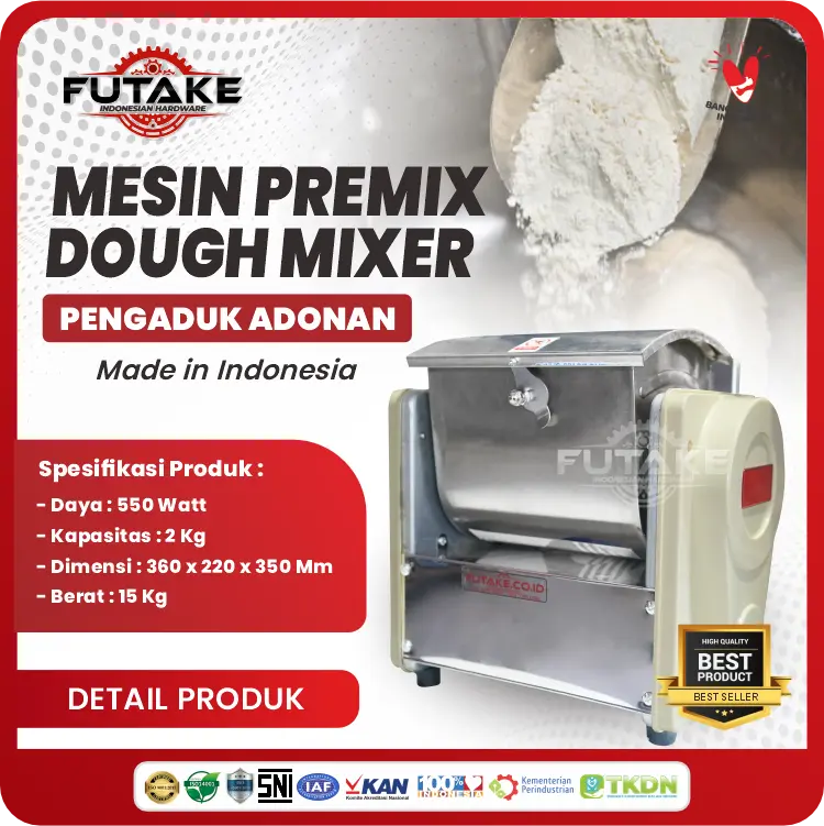 spesifikasi Mesin Dough Mixer 550 Watt