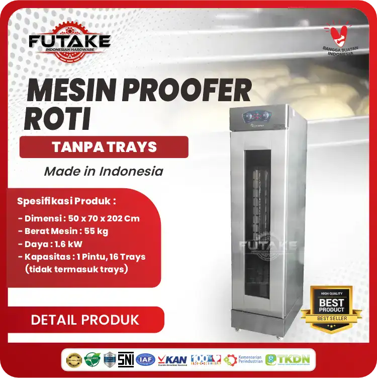 spesifikasi mesin proofer roti 16 rak