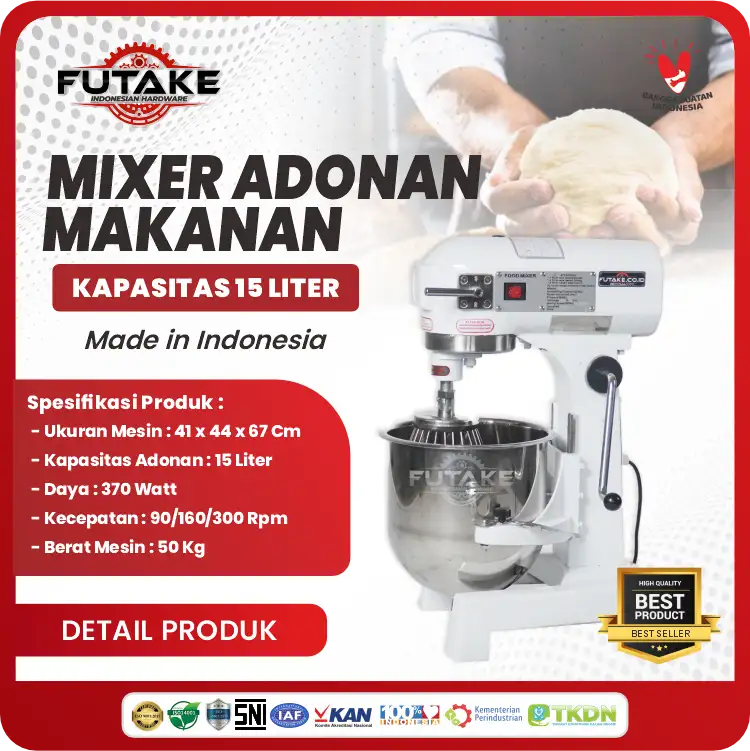 Mesin Mixer Planetary 15 Liter