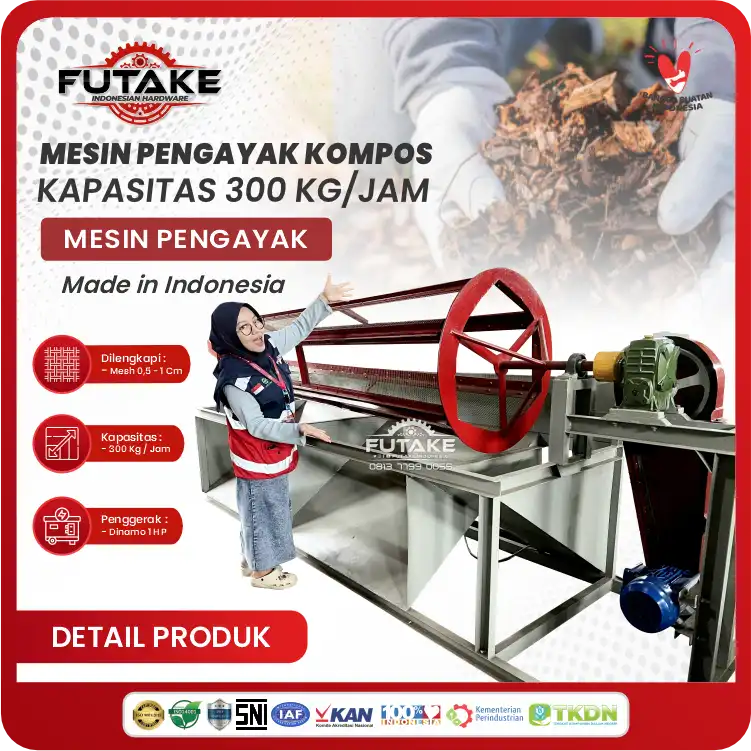 Mesin Pengayak Kompos 300 Kg