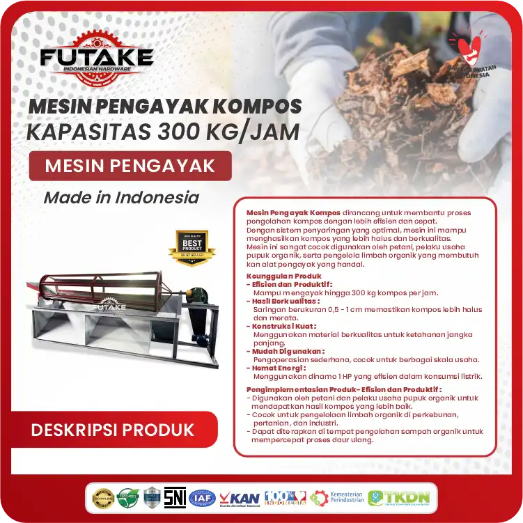 apa itu Mesin Pengayak Kompos 300 Kg