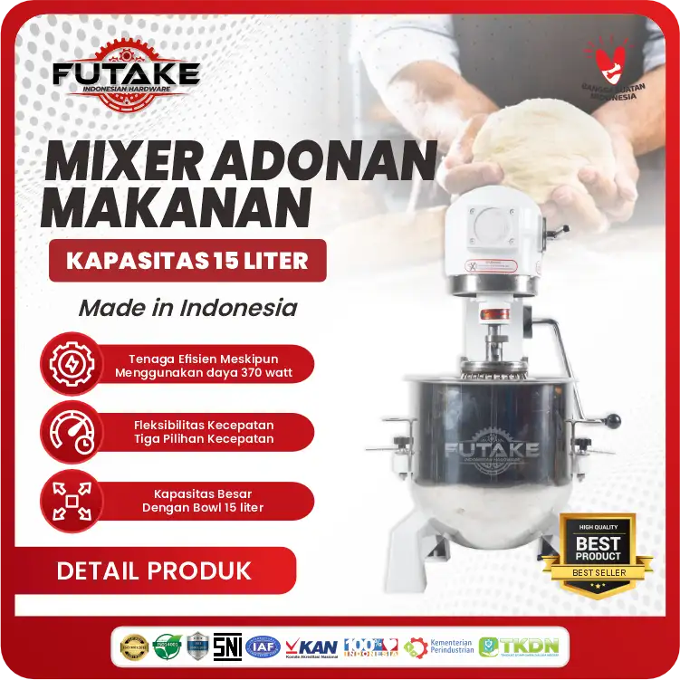 spesifikasi Mesin Mixer Planetary 15 Liter