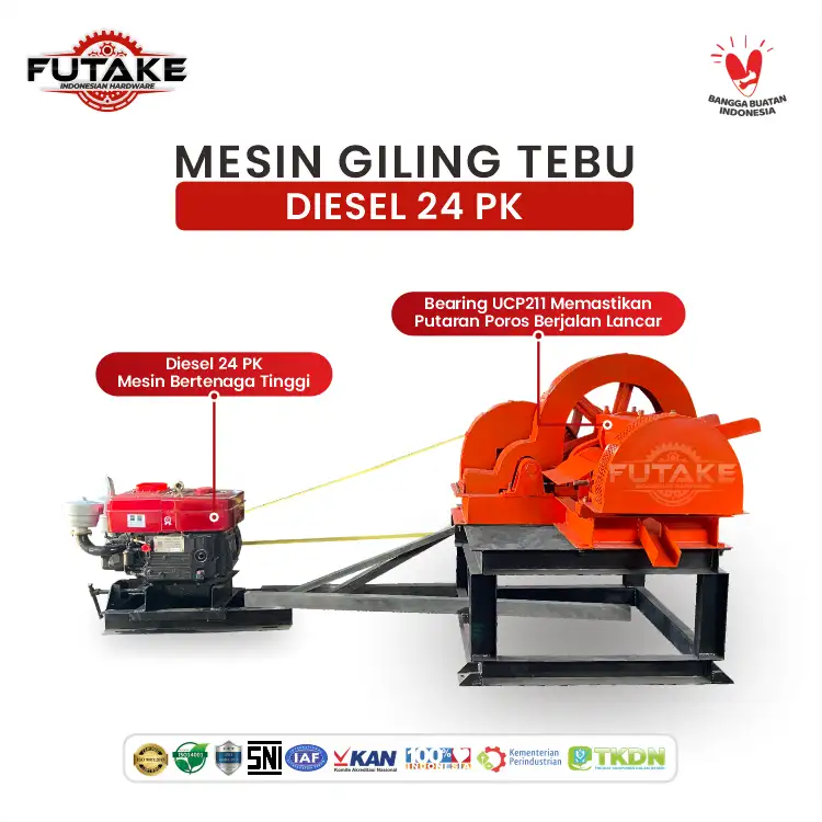 dimensi Mesin Giling Tebu Diesel 24 PK