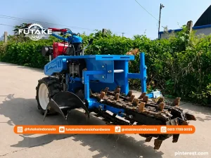 foto mesin penggali tanah atau mesin trencher