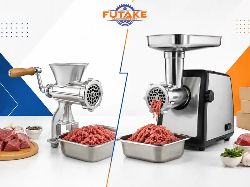 Mesin giling daging manual vs listrik untuk kebutuhan usaha